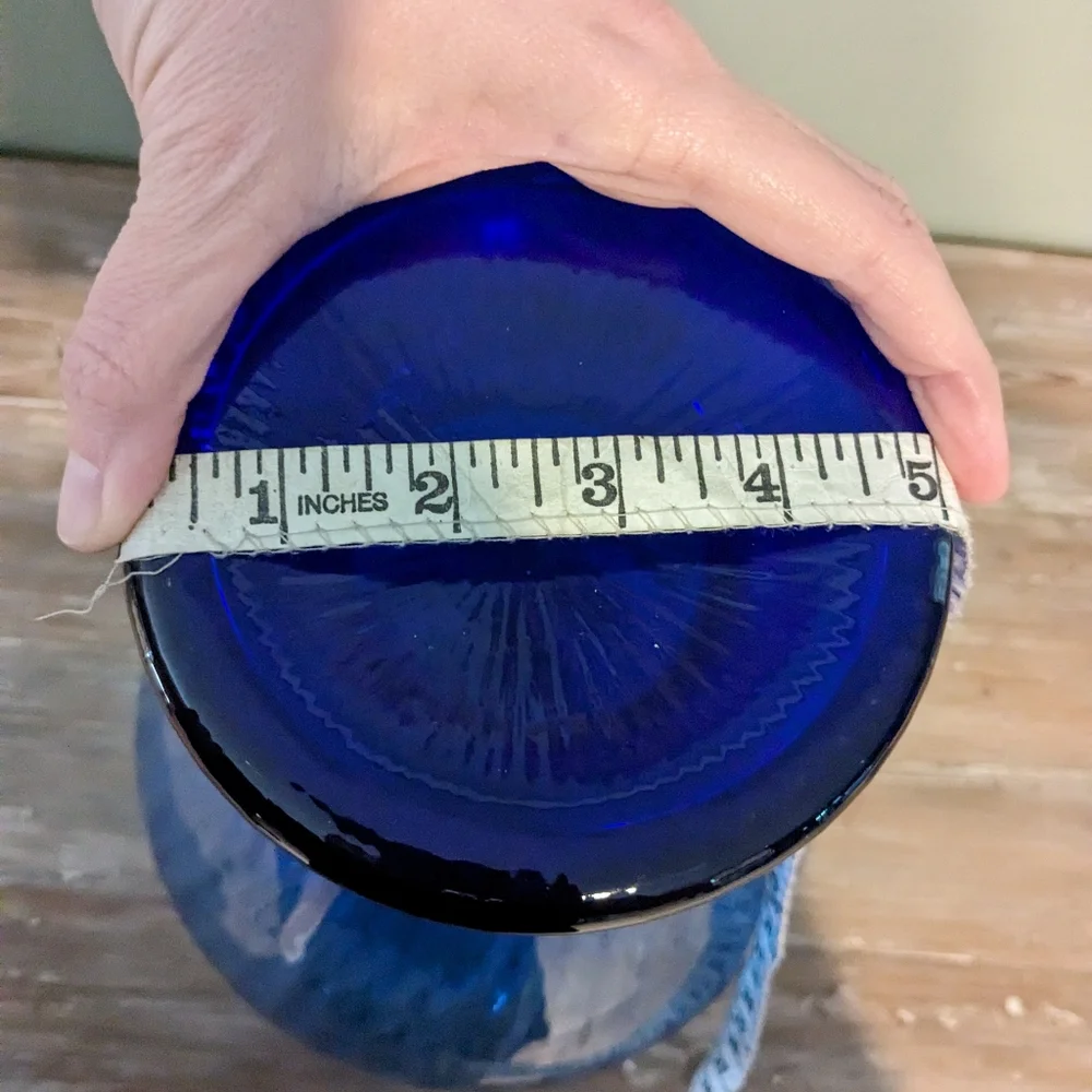 Murano Style Glassware Large Cobalt 